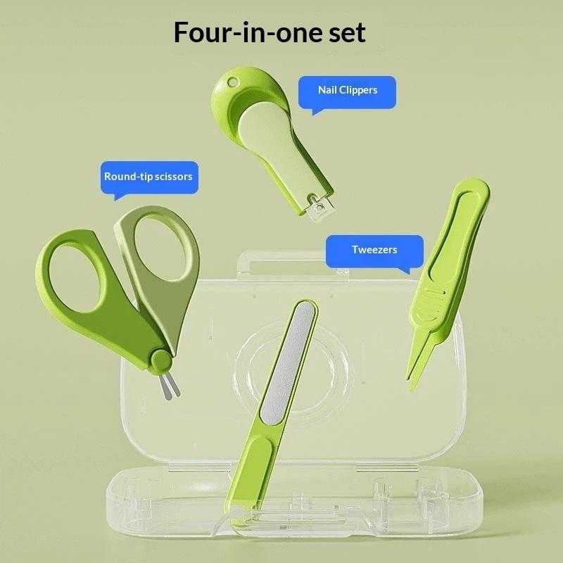 Baby Products Kit Set - طقم مقص أظافر وملقط آمن للأطفال