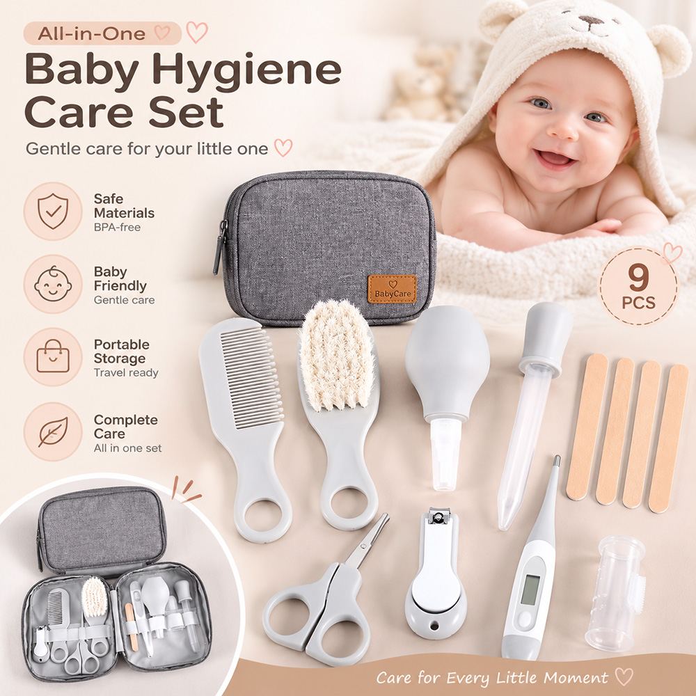 Baby Products Kit Set - طقم العناية بالطفل حديث الولادة 9