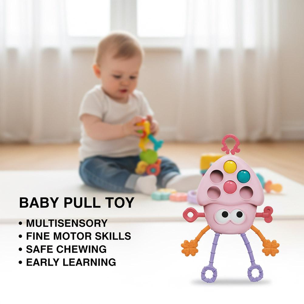 Baby Products Natural - لعبة أطفال تفاعلية بحبل سحب، لعبة
